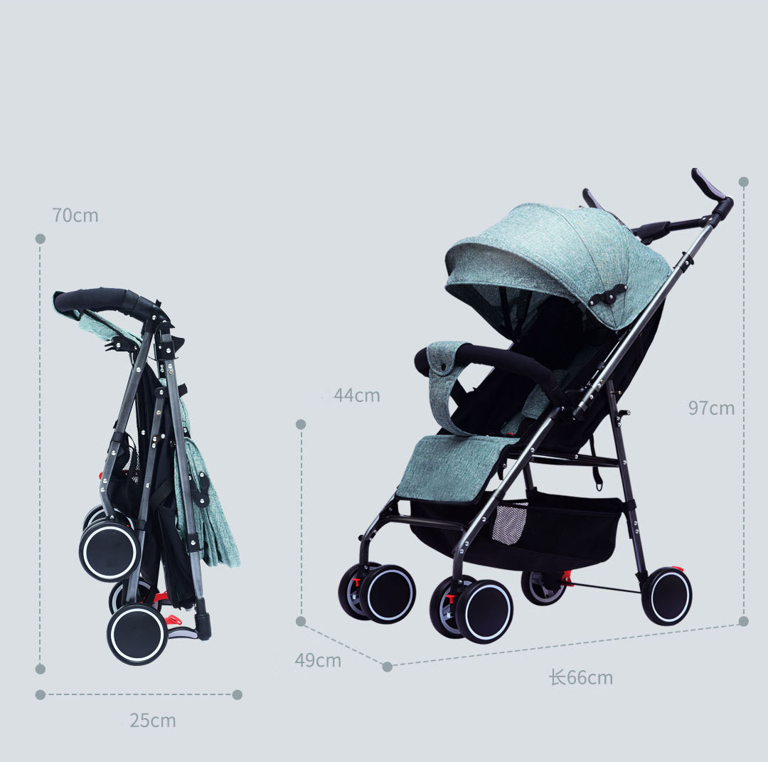 Lightweight Bidirectional Baby Stroller for 0-3 Year Old Girls Easy Folding Portable