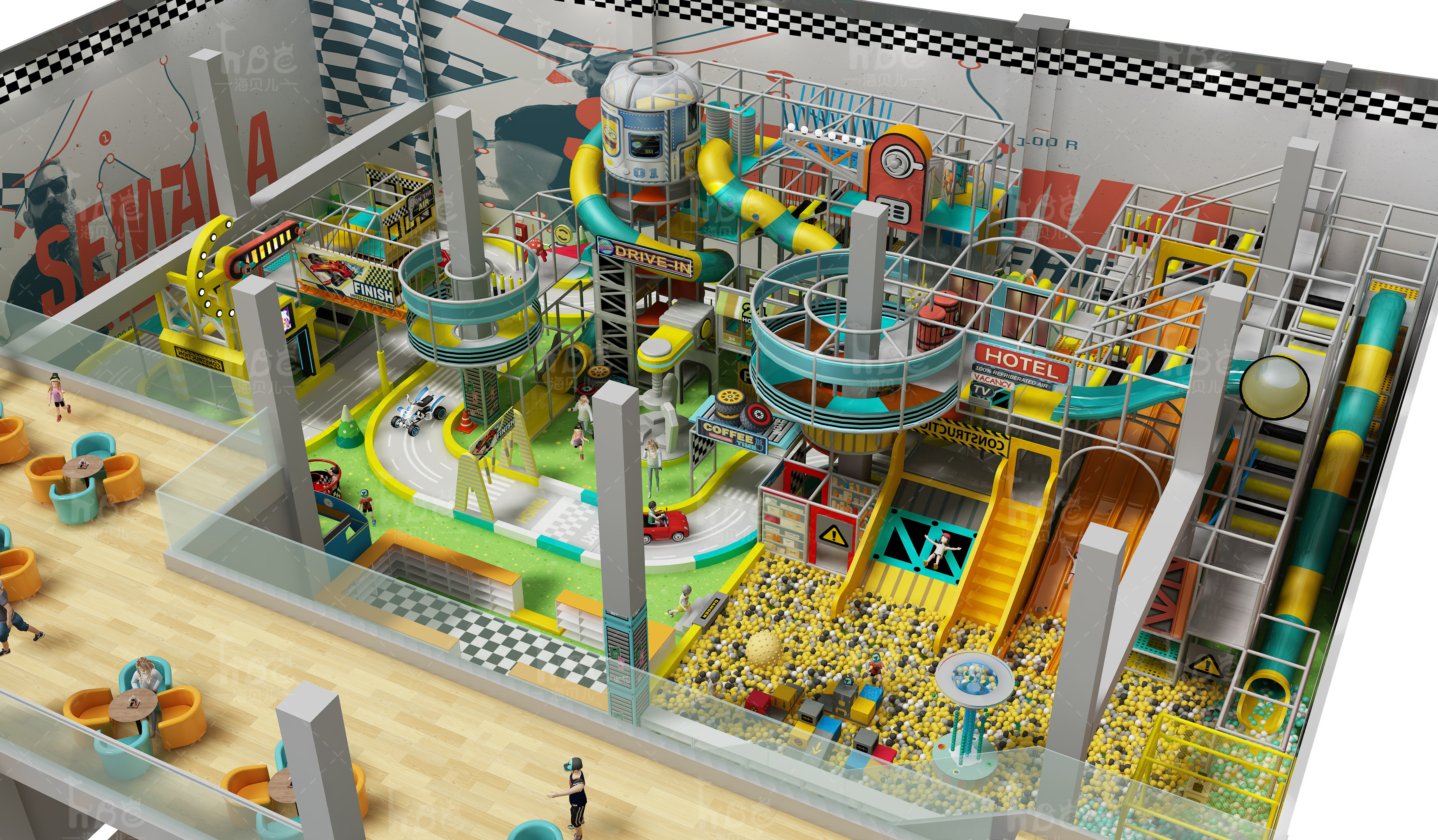 Colorful Commercial Indoor Play Structure Playground Equipment For Preschoolers