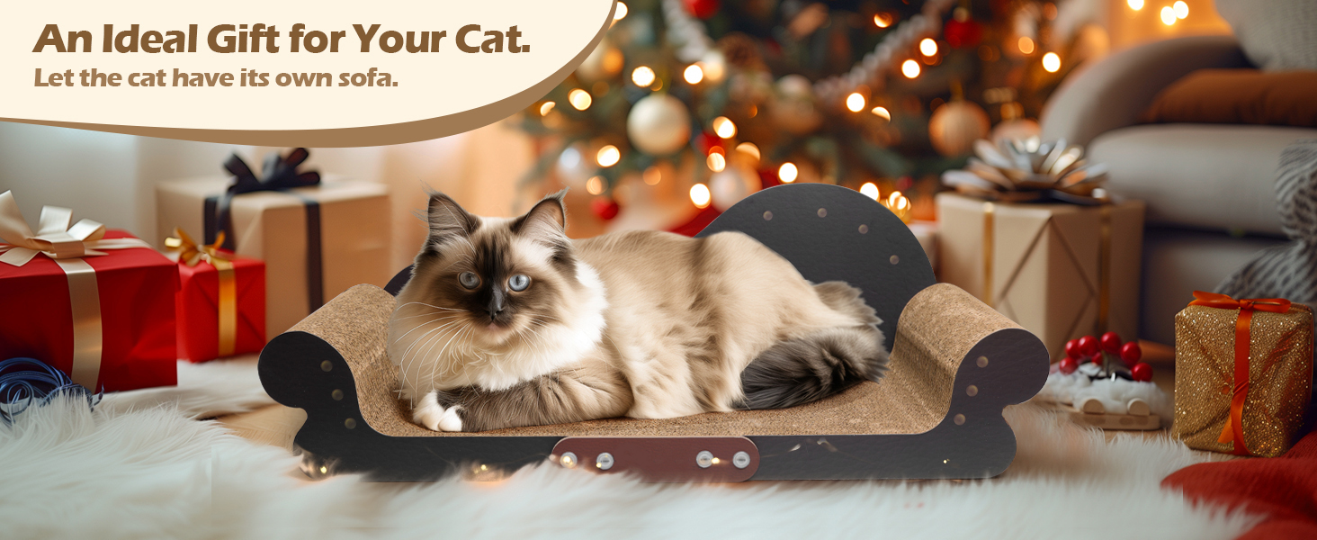 Cat Scratching Board Cat Couch Scratcher Cardboard, Durable Scratch Lounge Bed, Long Lasting Scartching Pads