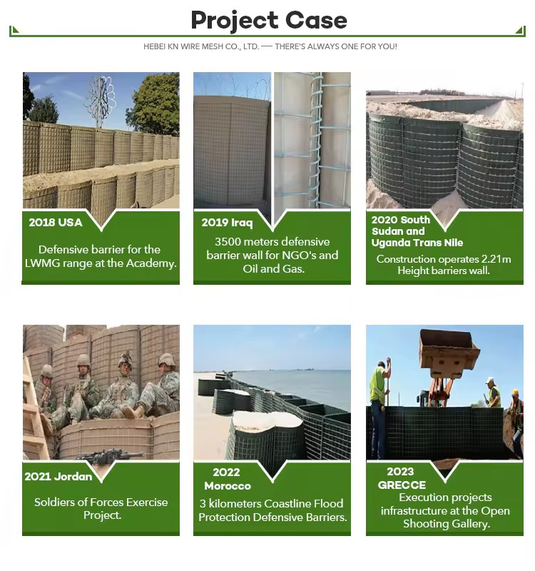 Defensive Hesco Barrier Gabion For Defence Solution To Military And Flood Control