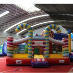 Custom Logo Printed Commercial Bounce Playhouse Giant Inflatable Castle Games
