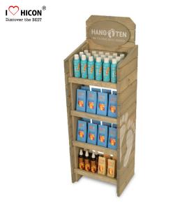 China 4 Tier Wooden Retail Display Shelves Store Fixtures Visual Merchandise wholesale