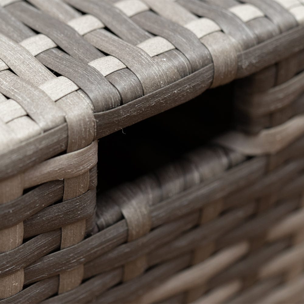 All Weather Rattan Outdoor Sofa Set Three Seater L182xW70xH78cm Cushion Thickness 9cm