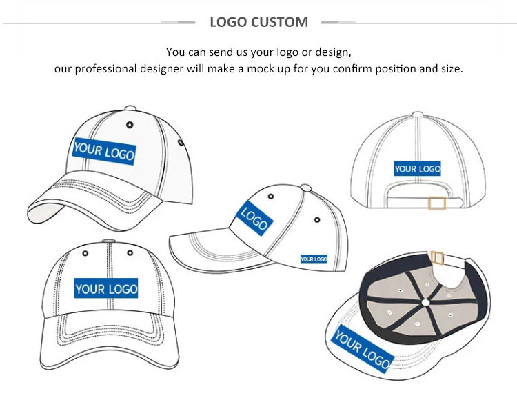 62cm Advertising Baseball Caps , Adults Embroidered Mens 6 Panel Hats