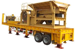 China Tire Mobile Crusher Plant Stone Jaw Crushing Plant For Quarry Mine Construction wholesale