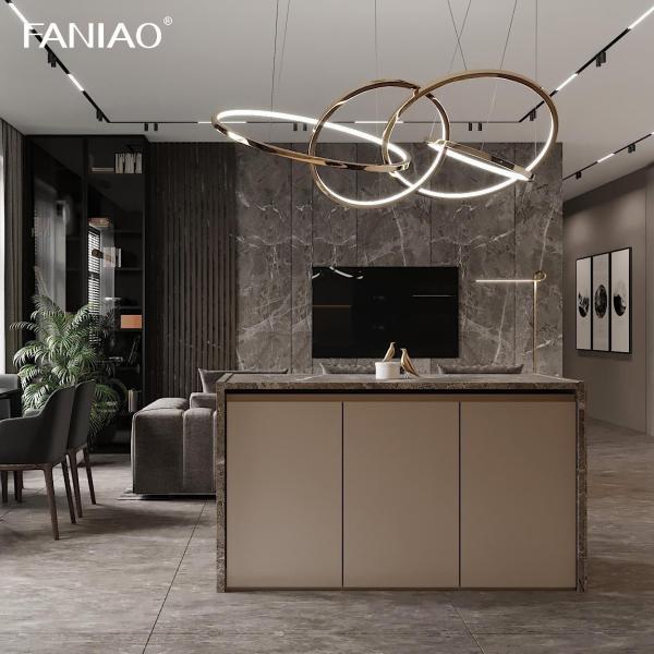 Modern Import Pullout Oak Wood Solid Wood Grain Kitchen Cabinets with Island