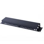 Thickened Cold Rolled Steel Plate Metal Cable Management NSHI 19 Inch 2U 24 Port
