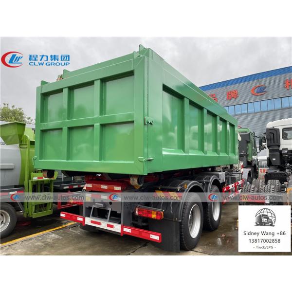 SINOTRUK HOWO 8x4 LHD Hydraulic Hooklift Garbage Truck With Folded Arm Crane