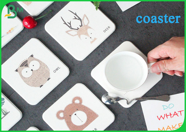 0.6MM 0.8MM 1.0MM White Color Blotting Paper For Coaster Making 