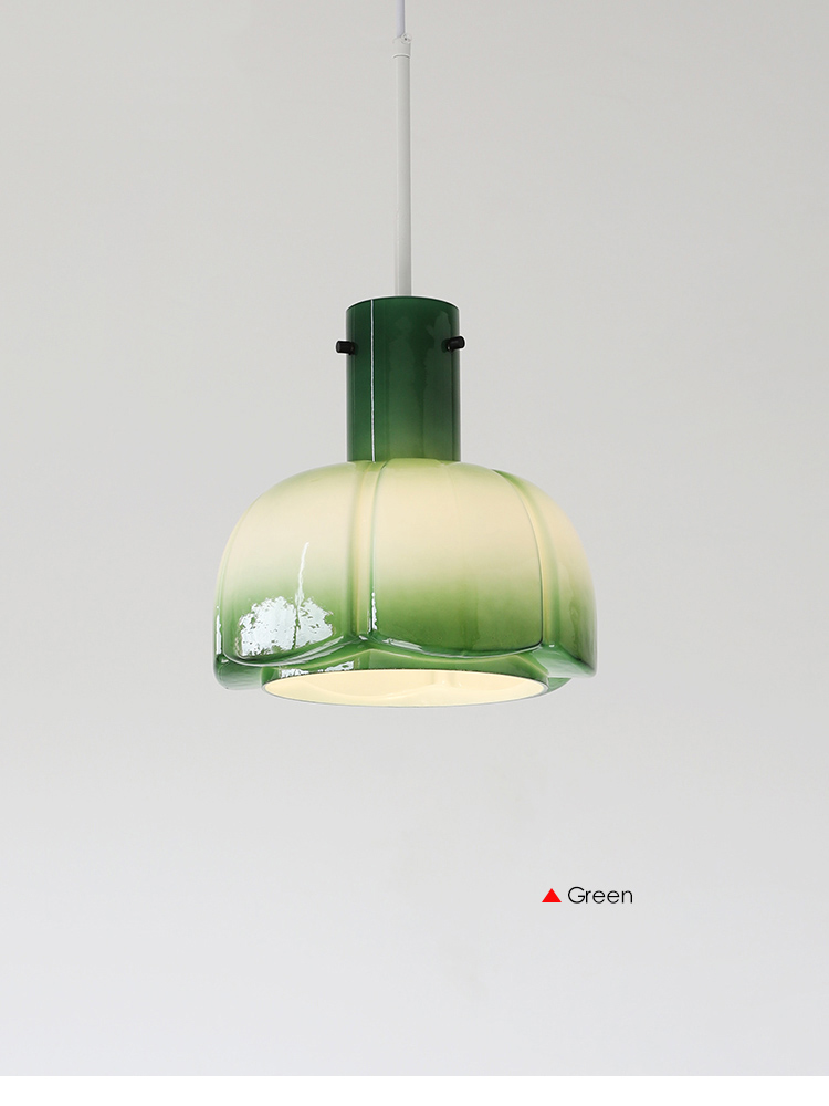 Glass pendant light restaurant retro lovely Nordic study single hanging lamp(WH-GP-173)