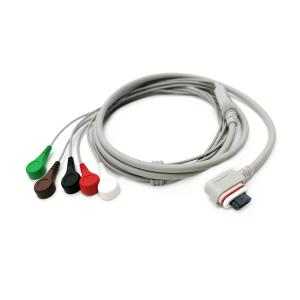 China Ge Holter Recorder 5 Lead ECG Cable AHA Snap cable distal 2008594 001 wholesale