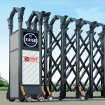 Stainless Steel Bending Shape Retractable Driveway Gate Electric Automatic Door