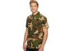Camouflage Button Army Military Uniforms / Short Sleeve Camo Print Shirt