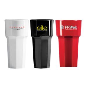 China Tall Hiball Polycarbonate Plastic Tumbler Glasses 14oz Red Black White wholesale
