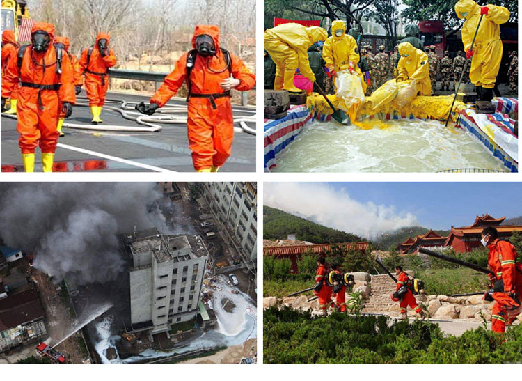 Conjoined Fire Fighting XL PVC Acid Chemical Safety Suit