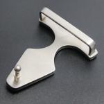 Silver Stainless Steel Personalized Belt Buckles Metal Clasp Connector