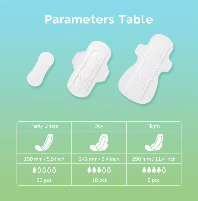 Hot sale cotton disposable day use brand name organic cotton sanitary napkin panty liner