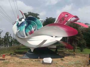 China OEM Art Painted Flying Doves Abstract Outdoor Sculpture wholesale