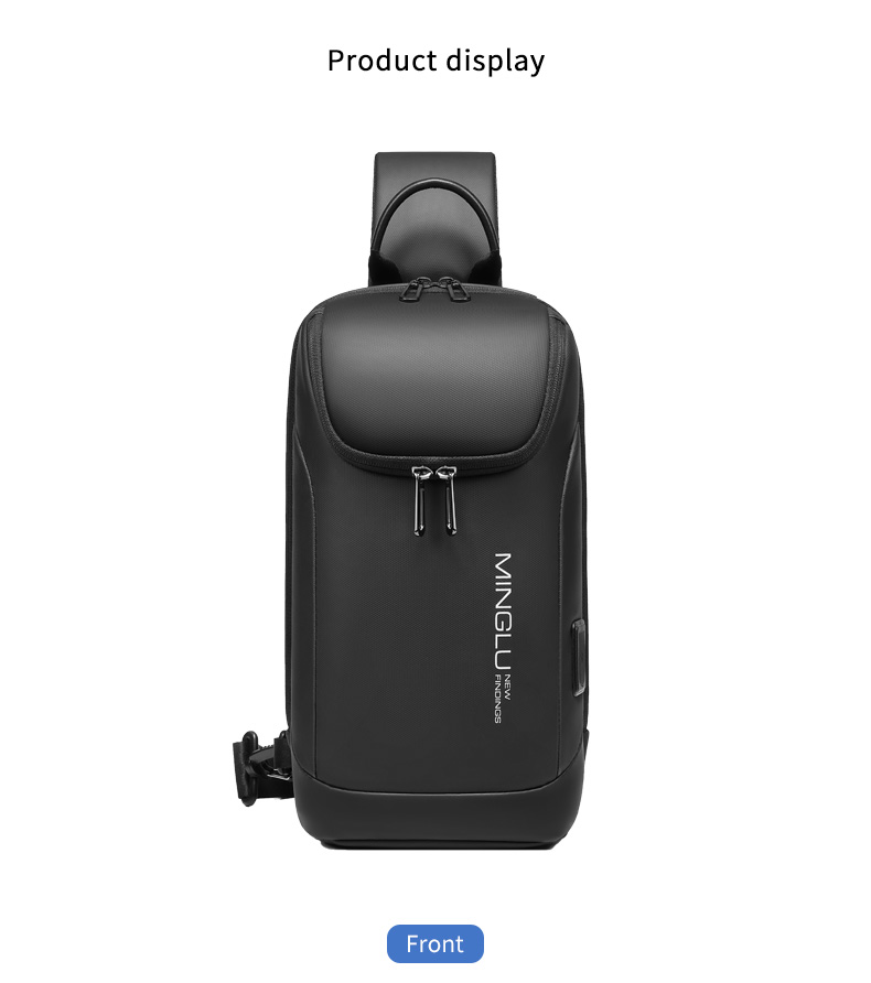 Custom Logo Polyester Mens Sling Bag Cross Body With Usb Charging