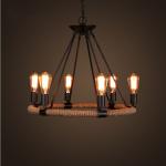 Loft Rattan pendant light For Kitchen Bedroom Dining room Lighting Fixtures (WH