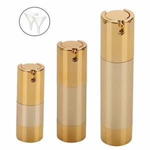 China UV Technical Small Gold Airless Pump Bottles 15ml 30ml 50ml wholesale