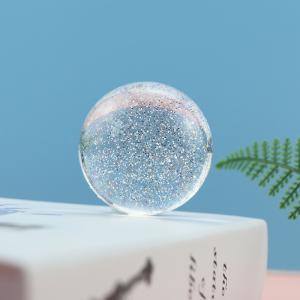 China Home crystal craft shining acrylic uv balls 50mm glitter powder toys ball clear crystal ball wholesale