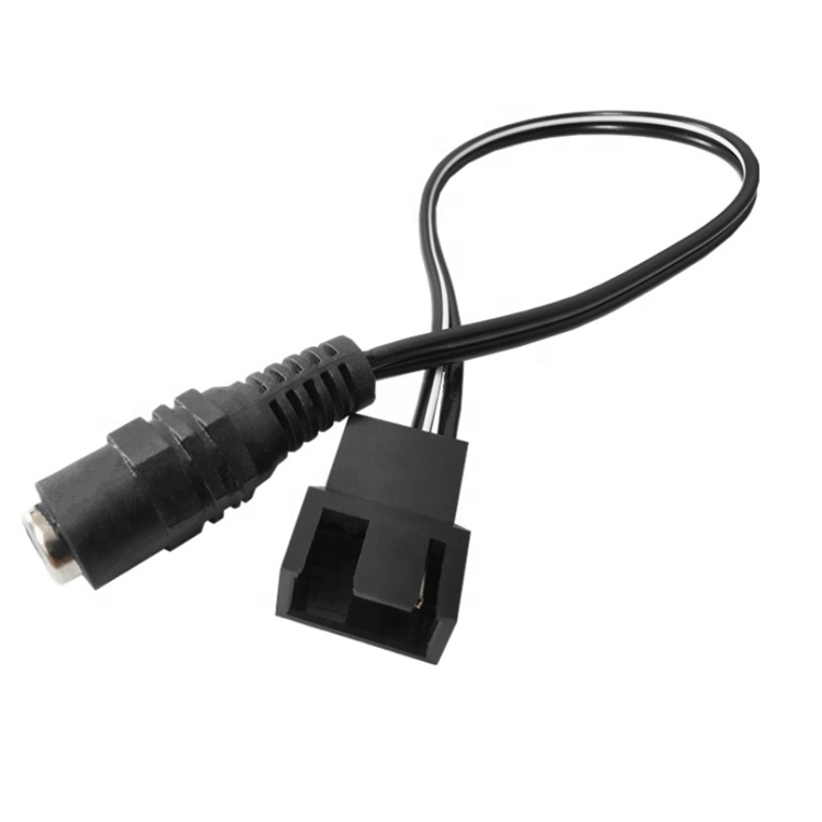 12V Female DC Plug to 3 4 Pin PC Case Fan Power PWM Adapter Extension Cable