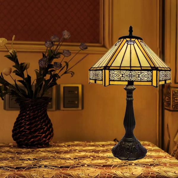 Hexagon 30cm 40cm Hotel Luxury Table Lamp Bar Bedroom Living Room Dormitory Hand