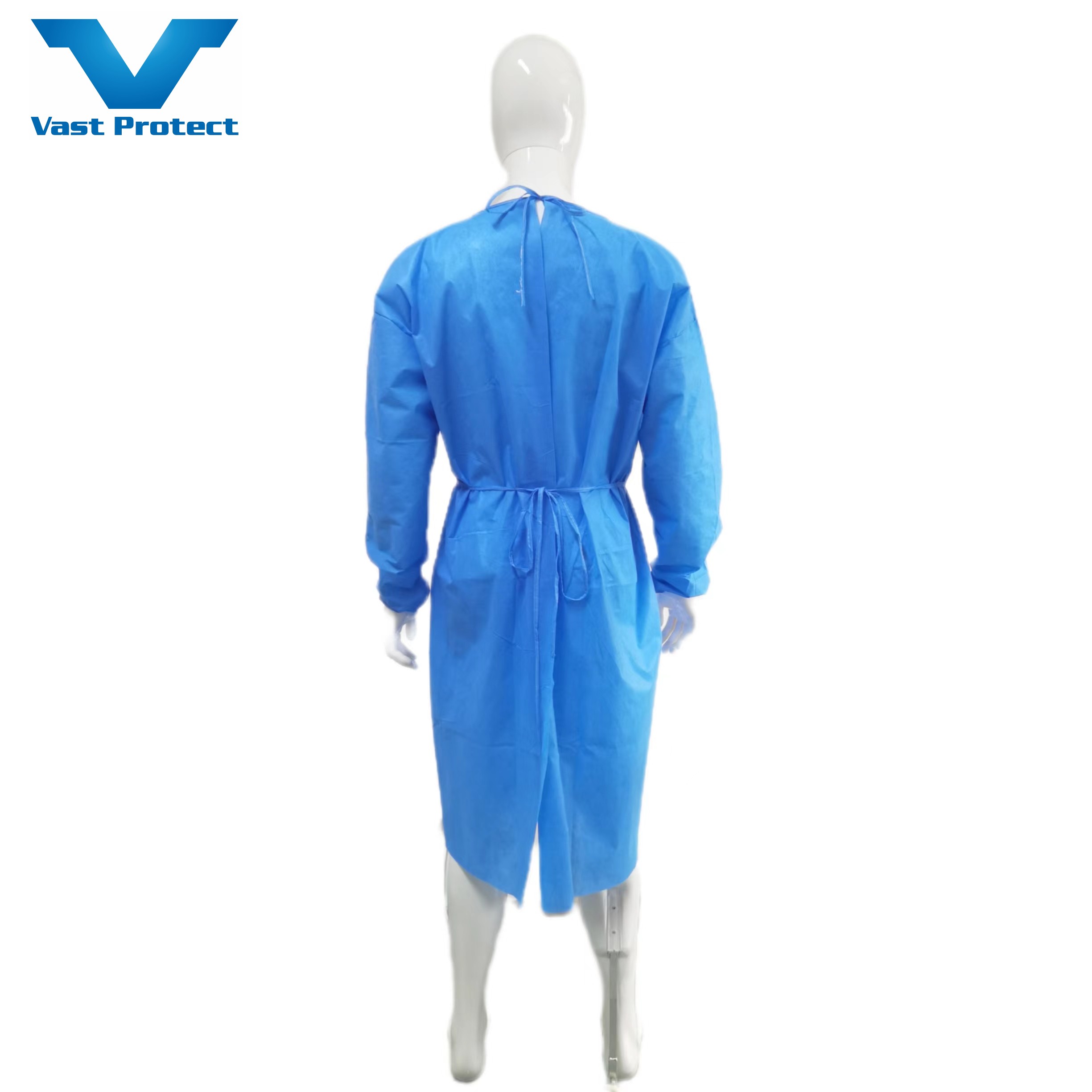 Waterproof Anti Static SMS Non Woven Fabric Isolation Gown For Adult AAMI Level 1 2 3