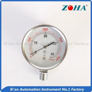 China Mechanical Oil Pressure Gauge , Steel Water Pressure Gauge Home Depot wholesale