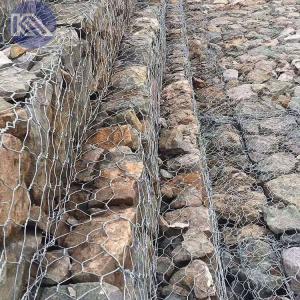 China Galvanized Woven Gabion Baskets Heavy Duty Stone Cage For Retaining Walls Landscaping wholesale
