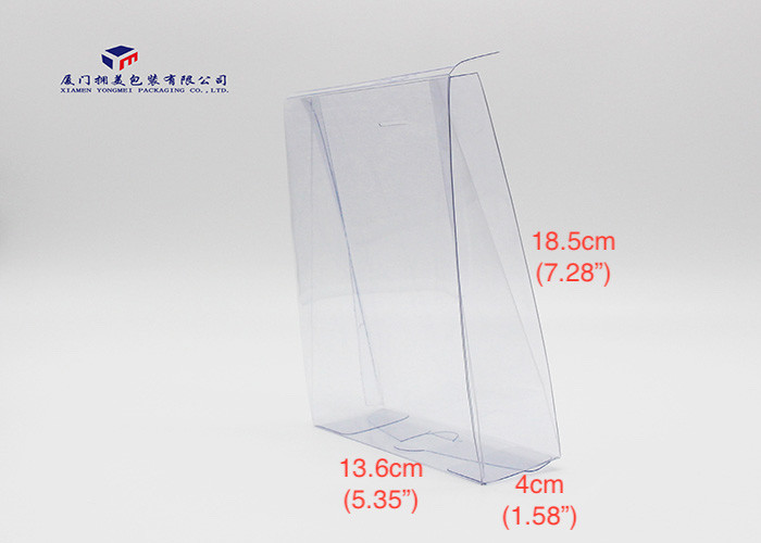 Flap On Upper Super Clear PVC Packaging Boxes OEM / ODM Design 13.6*4*18.5cm