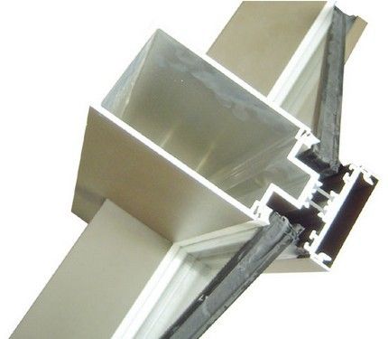 Aluminum Curtain Wall Extruded Profiles with cutting , drilling