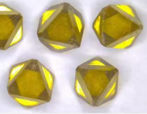 China octahedron rough diamonds hpht yellow industry diamond sharp point MCD wholesale