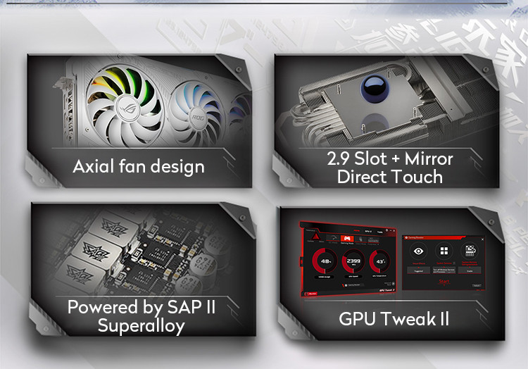 LHR Version Computer Graphics Card ROG-STRIX-RTX3080-O10G-WHITE ASUS Graphics Card