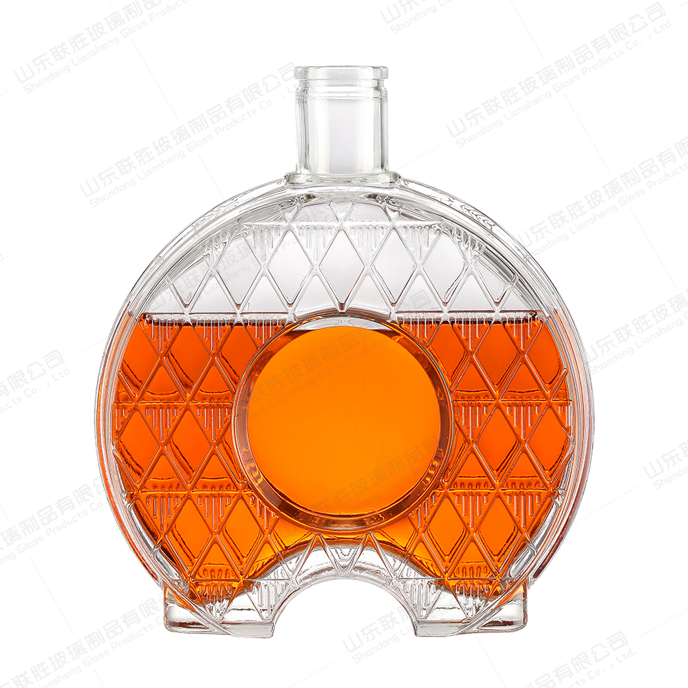 Rubber Stopper Sealing Type Large Crystal Wine Decanter for Whisky Xo Glass Bottle