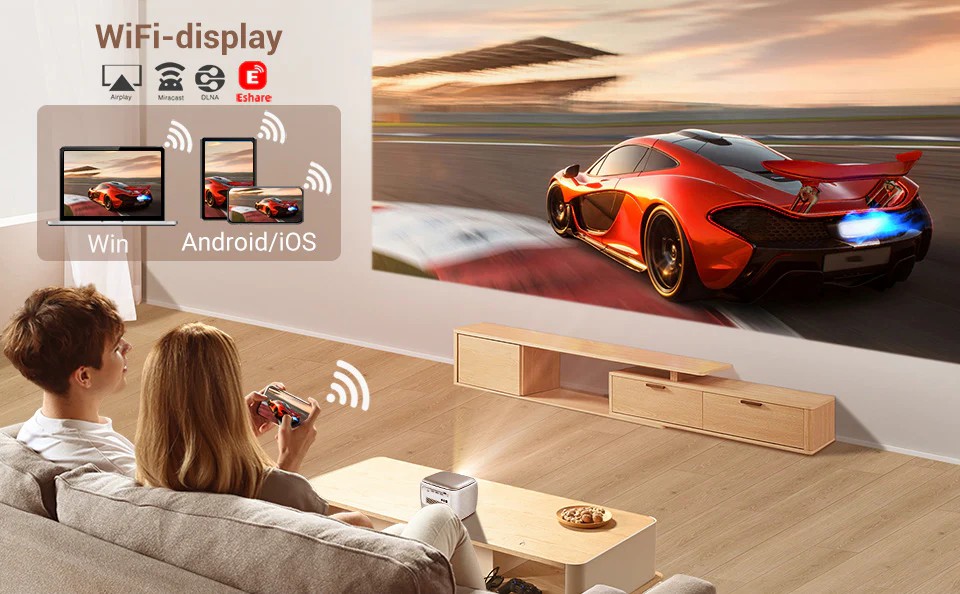 Flyin V8 750Ansi Lumen 1080p Home Theater Projector Mini Smart Full Hd 4k Dlp Led