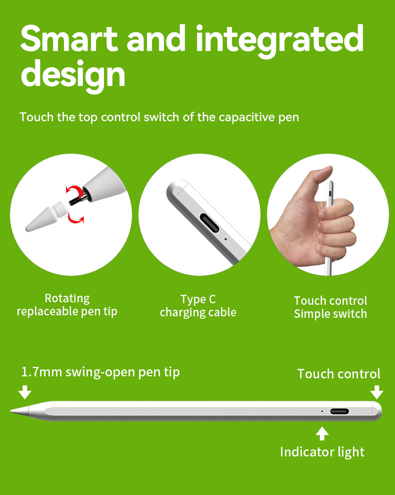 Android Ios Ipad 2 Bluetooth Active Stylus Pen Rechargeable Digital Stylus Pen