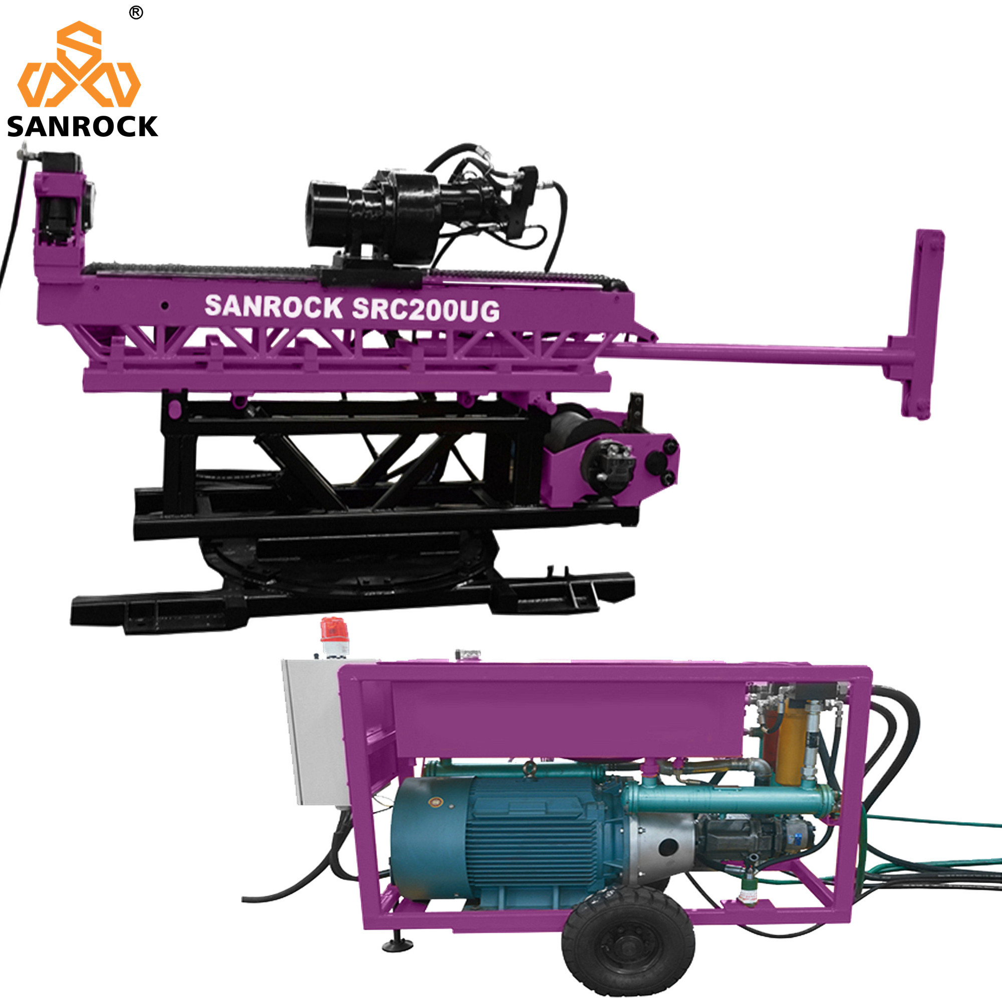 Small Core Drilling Equipment Hydraulic Exploration Mobile Underground Core Drilling Rig