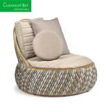 Restaurant Outdoor Wicker Furniture Metal Aluminum Lounge Chair for Comfortable
