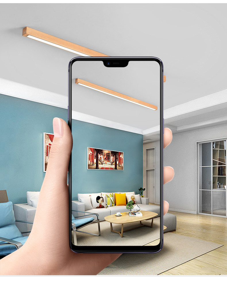 Long ceiling ceiling light porch wooden lamp aisle corridor wall hanging line log led lights（WH-WA-47)