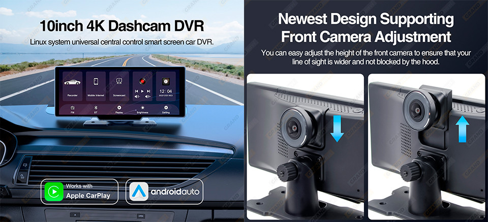 Universal 10.26 Inch Portable Carplay Screen Car Radio Multimedia Wifi Video Player Apple Android