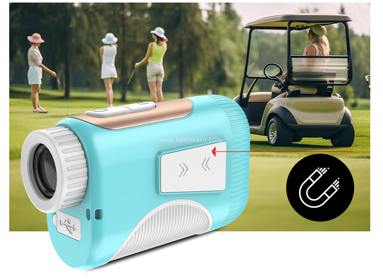 kaemeasu Mini Laser Rangefinder Rechargeable Golf Range Finder With Magnetic Adsorption MA600