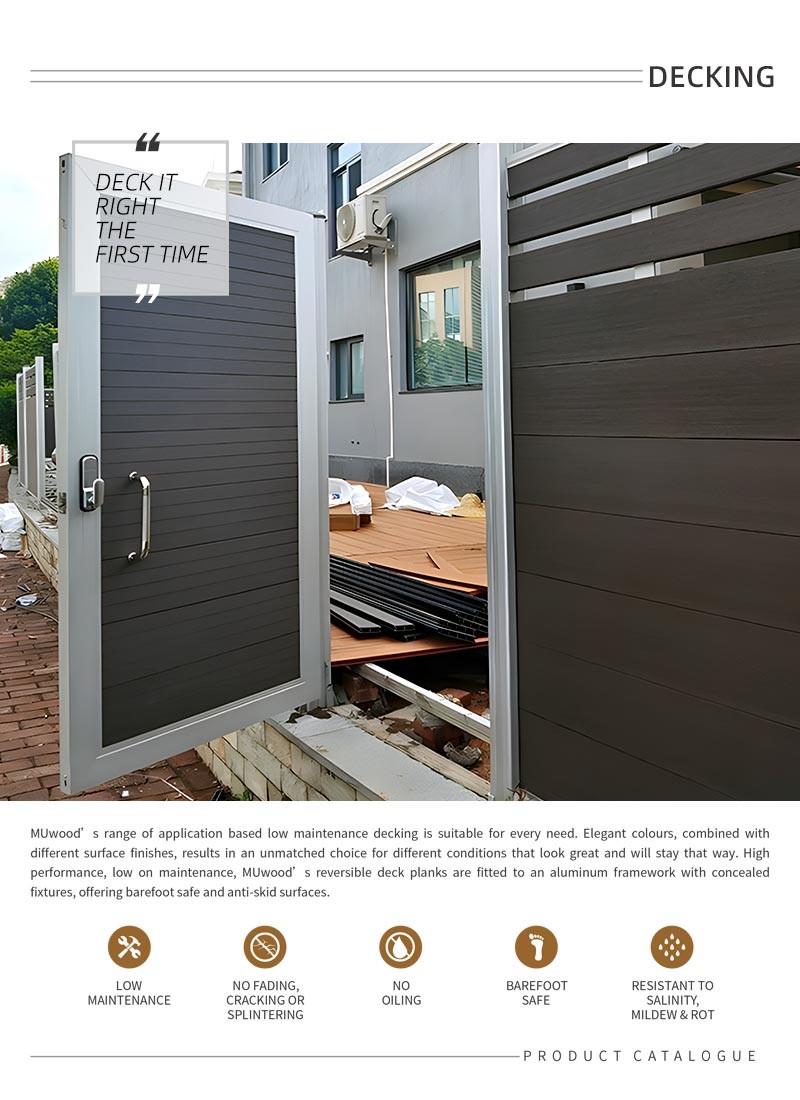 Outdoor WPC Door Board Fireproof Wood Plastic Composite Material