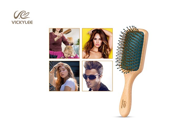 Anti Static Air Bag 7.8 Inch Wooden Handle Hair Brush