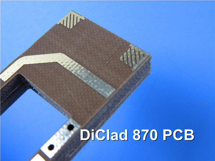 DiClad 870 Microwave PCB With HASL Double Sided 31mil 0.8mm No Silkscreen