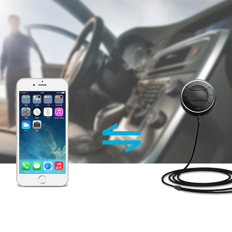 AUX Bluetooth 3.5mm Audio Output Receiver Car Kit Handsfree calling