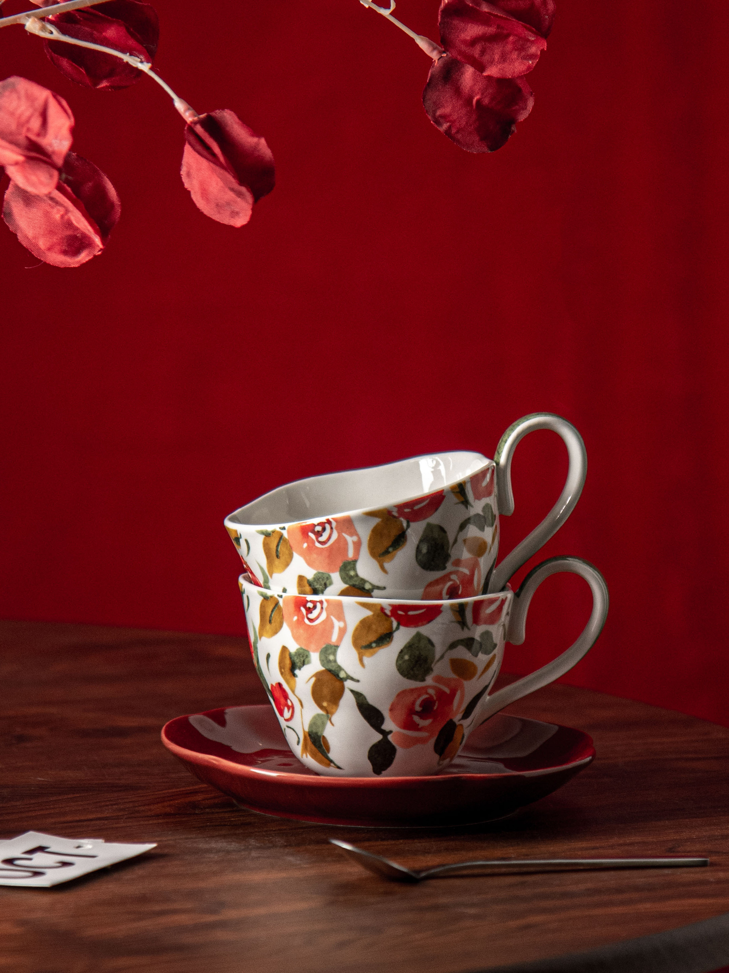 British Classical Fashion Ceramic Espresso Cups And Saucers Perfect For Garden Parties