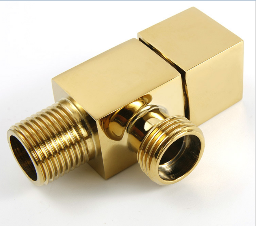 Medium Temperature Half Inch Brass Angle Valve For Kitchen Copper Handle