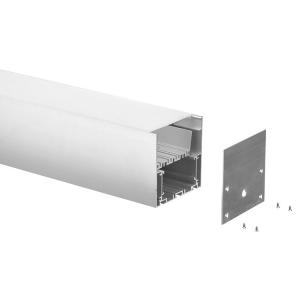 China Decorative Aluminium Extrusion Profiles Suspended 80*80mm Housing For LED Lights wholesale